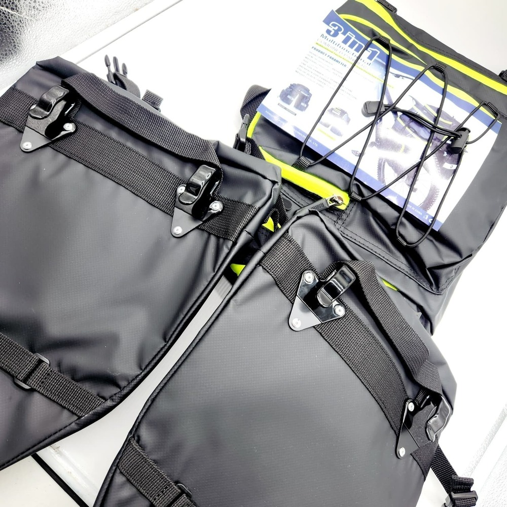 Rhinowalk Bicycle Pannier Rack Bag 3-in-1 Saddle, Laptop & Shoulder Bag Waterpro - Picture 6 of 14